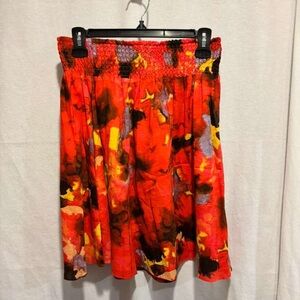 New York & Company Multicolor Cotton Skirt